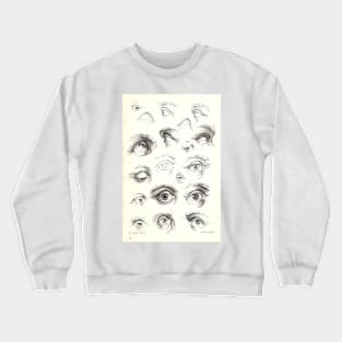 Many Eye Drawings - c. 1675 Illustrations Crewneck Sweatshirt